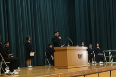 生徒会役員改選立会演説会２２